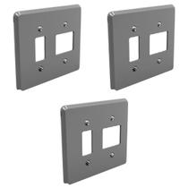 Kit 3 Placas 4x4 1 Posto Duplo + 1 Posto Silentoque 8512