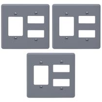 Kit 3 Placas 4x4 5 Módulos Cinza Separados Silentoque 8532 Kit 3 Placas 4x4 5 Módulos Cinza Separados Silentoque 8532