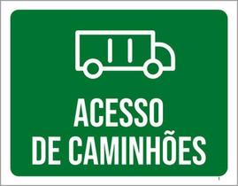 Kit 3 Placas Acesso Caminhões Desenho