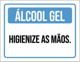 Kit 3 Placas Álcool Gel Higienize As Mãos 36X46