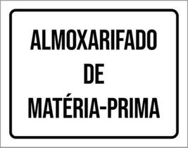 Kit 3 Placas Almoxarifado De Matéria Prima