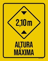 Kit 3 Placas Altura Máxima 2M10 Amarela 27X35
