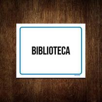 Kit 3 Placas Ambiente Sinalização Setor Biblioteca