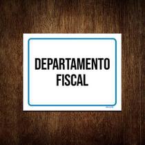 Kit 3 Placas Ambiente Sinalização Setor Departamento Fiscal