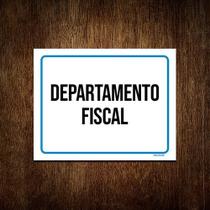 Kit 3 Placas Ambiente Sinalização Setor Departamento Fiscal