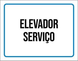 Kit 3 Placas Ambiente Sinalização Setor Elevador Serviço