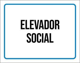 Kit 3 Placas Ambiente Sinalização Setor Elevador Social