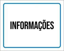 Kit 3 Placas Ambiente Sinalização Setor Informações