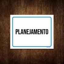 Kit 3 Placas Ambiente Sinalização Setor Planejamento