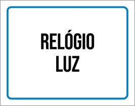 Kit 3 Placas Ambiente Sinalização Setor Relógio Luz