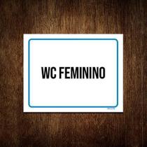 Kit 3 Placas Ambiente Sinalização Setor Wc Feminino