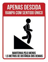 Kit 3 Placas - Apenas Descida Rampa Sentido Único