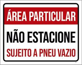 Kit 3 Placas Área Particular Sujeito Pneu Vazio 36X46