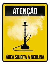 Kit 3 Placas Atenção Área Sujeita Neblina 36X46