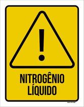 Kit 3 Placas Atenção Nitrogênio Líquido