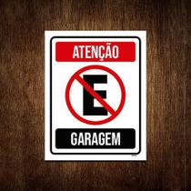Kit 3 Placas Atenção Proibido Estacionar Garagem
