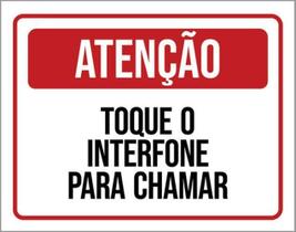 Kit 3 Placas Atenção Toque Interfone Para Chamar Kit 3 Placas Atenção Toque Interfone Para Chamar
