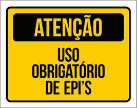 Kit 3 Placas Atenção Uso Obrigatório Epi 36X46
