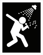 Kit 3 Placas Banheiro Cantando Chuveiro 36X46