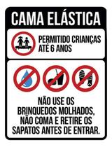 Kit 3 Placas Cama Elástica Regras Da Casa