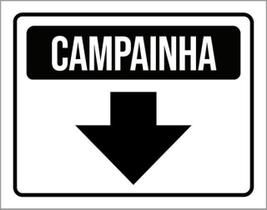 Kit 3 Placas Campainha Seta Pra Baixo