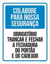 Kit 3 Placas Colebore Segurança Trancar Fechadura Cadeado