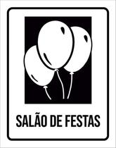 Kit 3 Placas Condomínio Ambiente Salão De Festas