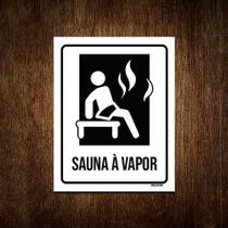 Kit 3 Placas Condomínio Ambiente Sauna À Vapor