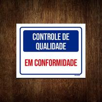 Kit 3 Placas Controle De Qualidade Em Conformidade