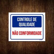 Kit 3 Placas Controle De Qualidade Não Conformidade