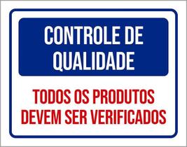 Kit 3 Placas Controle Qualidade Todos Produtos Verificados