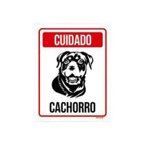 Kit 3 Placas Cuidado Cachorro Rottweiler 1