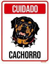 Kit 3 Placas Cuidado Cachorro Rottweiler 2