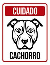 Kit 3 Placas Cuidado Cachorro Vertical Pb 36X46