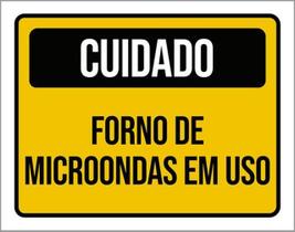 Kit 3 Placas Cuidado Forno Microondas Em Uso Kit 3 Placas Cuidado Forno Microondas Em Uso