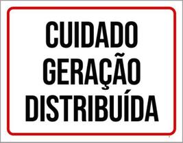 Kit 3 Placas Cuidado Geração Distribuida