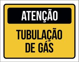 Kit 3 Placas De Atenção Tubulação De Gás 36X46 Kit 3 Placas De Atenção Tubulação De Gás 36X46