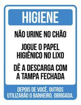 Kit 3 Placas De Higiene Não Urine No Chão 36X46