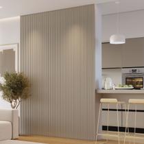 Kit 3 Placas de Painel Ripado Tóquio 250cm x 58cm x 3,3mm (Rende 4,35m²) Ecorevest Bege Kit 3 Placas de Painel Ripado Tóquio 250cm x 58cm x 3,3mm (Rende 4,35m²) Ecorevest Bege