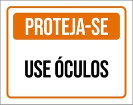 Kit 3 Placas De Proteja-Se Use Óculos 36X46