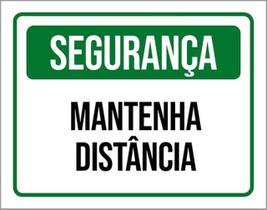 Kit 3 Placas De Segurança Mantenha Distância 36X46