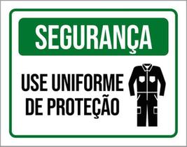 Kit 3 Placas De Segurança Use Uniforme Proteção 36X46