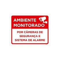 Kit 3 Placas De Sinalização - Ambiente Monitorado