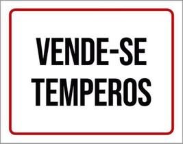 Kit 3 Placas De Vende-Se Temperos 36X46
