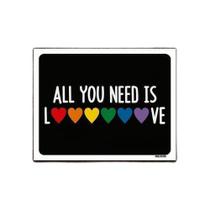 Kit 3 Placas Decorativa - All You Need Is Love Diversidade