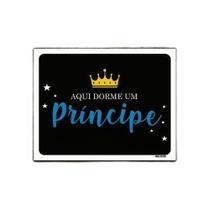 Kit 3 Placas Decorativa - Aqui Dorme Um Príncipe