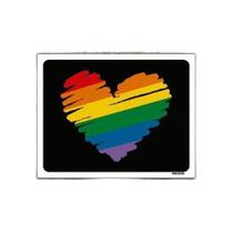 Kit 3 Placas Decorativa - Diversidade Coração Arco Iris