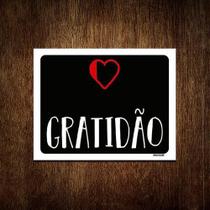 Kit 3 Placas Decorativa - Gratidão