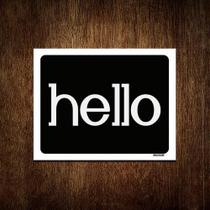 Kit 3 Placas Decorativa - Hello