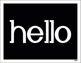 Kit 3 Placas Decorativa - Hello